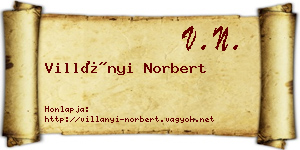 Villányi Norbert névjegykártya