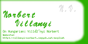 norbert villanyi business card